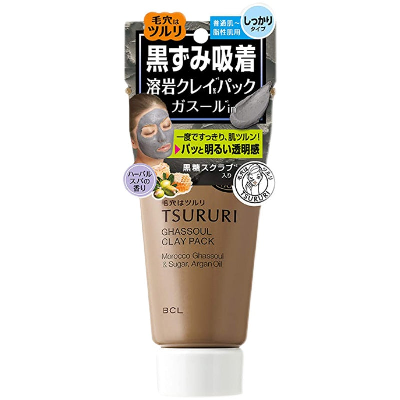 【自营】日本BCL TSURURI 摩洛哥海泥黑糖保湿面膜 150g 清洁毛孔去黑头
