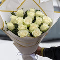 Premium Imported White Roses Bouquet