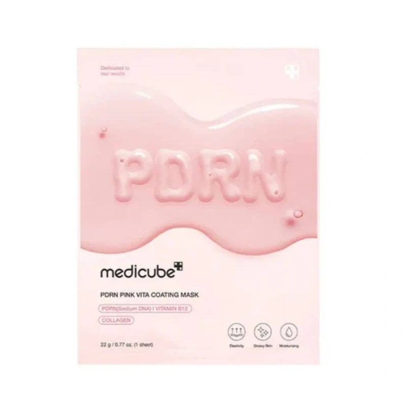 【自营】韩国MEDICUBE PDRN粉红维他命浓缩面膜 1片装 斑印 皱纹 亮肤光泽润肤