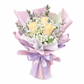 Mocha Serenade (Roses, Baby's Breath) | Flower Bouquet