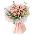 Tender Charm (Roses, Baby's Breath) | Fresh Bouquet