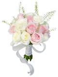Blushing Fable (White Roses, Pink Roses) | Fresh Bouquet