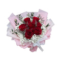 Crimson Waltz (Roses, Baby's Breath, Lavender) | Flower Bouquet
