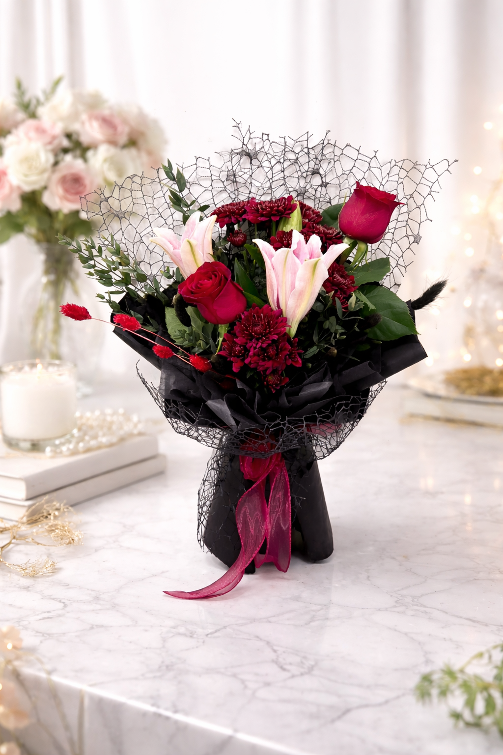 Midnight Grace (Rose, Lily) | CNY Flowers
