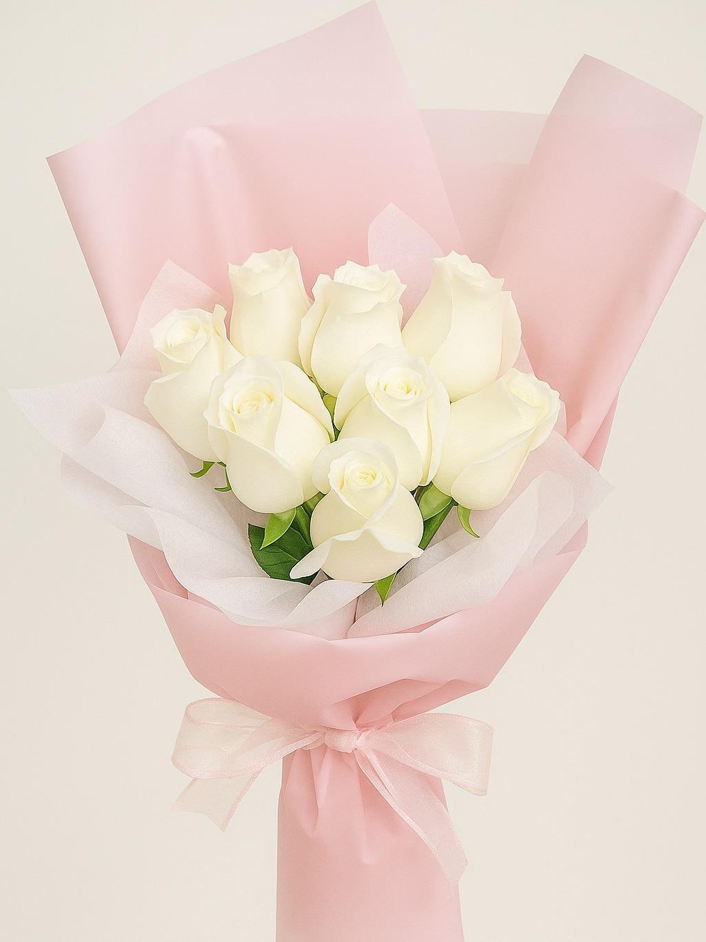 Ivory Serenade (Roses) | Flower Bouquet