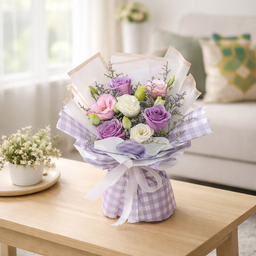 Lavender Mist (Roses, Lavender) | Fresh Flower Bouquet