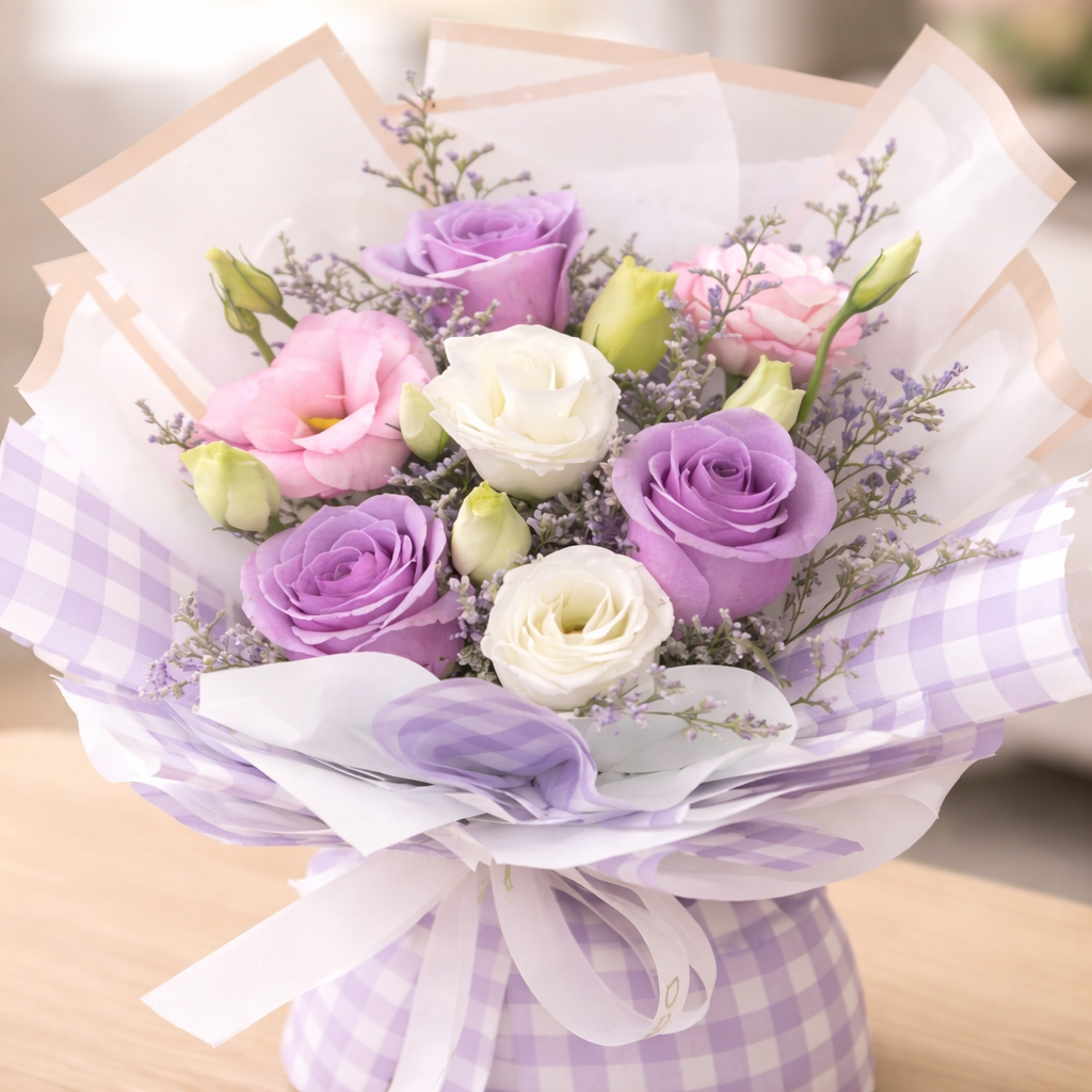 Lavender Mist (Roses, Lavender) | Fresh Flower Bouquet