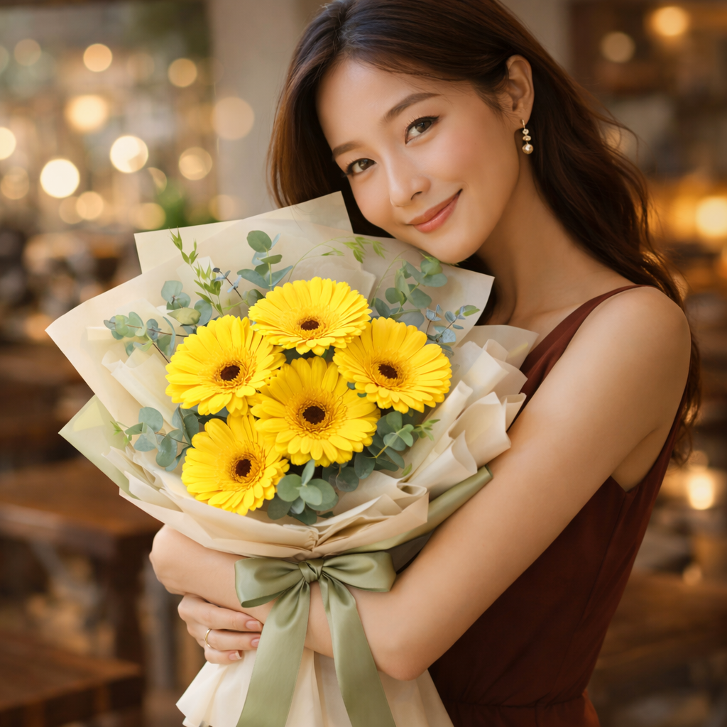 Lemon Daydream (Roses, Baby's Breath) | Fresh Bouquet