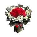 Midnight Ember (Roses, Baby's Breath) | Fresh Bouquet