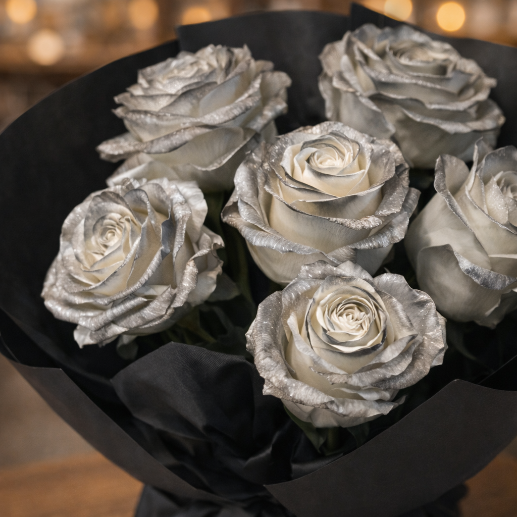 Moon Veil (White Roses) | Fresh Flower Bouquet