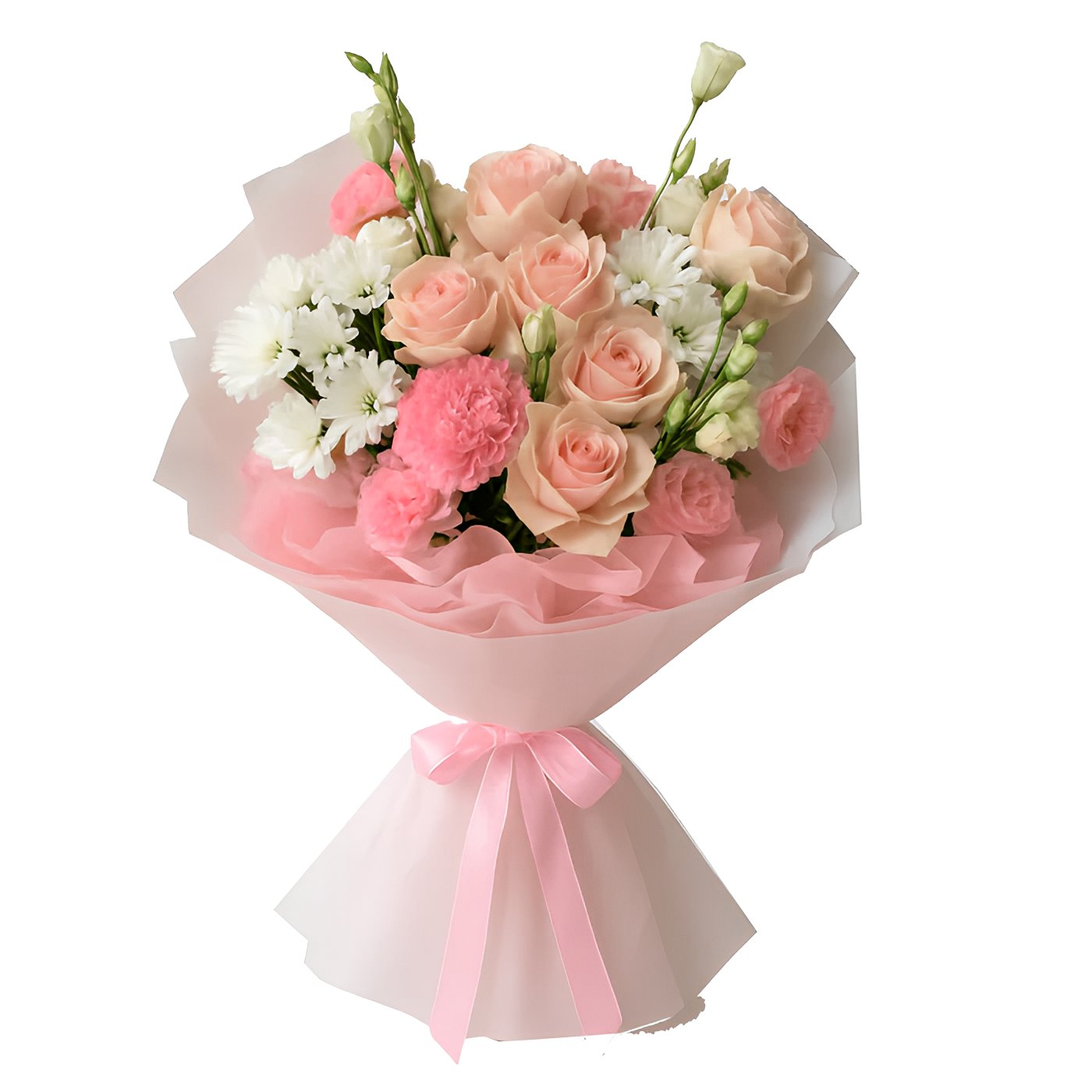 Peach Melody (Roses, Carnations, Chrysanthemums) | Fresh Flower Bouquet