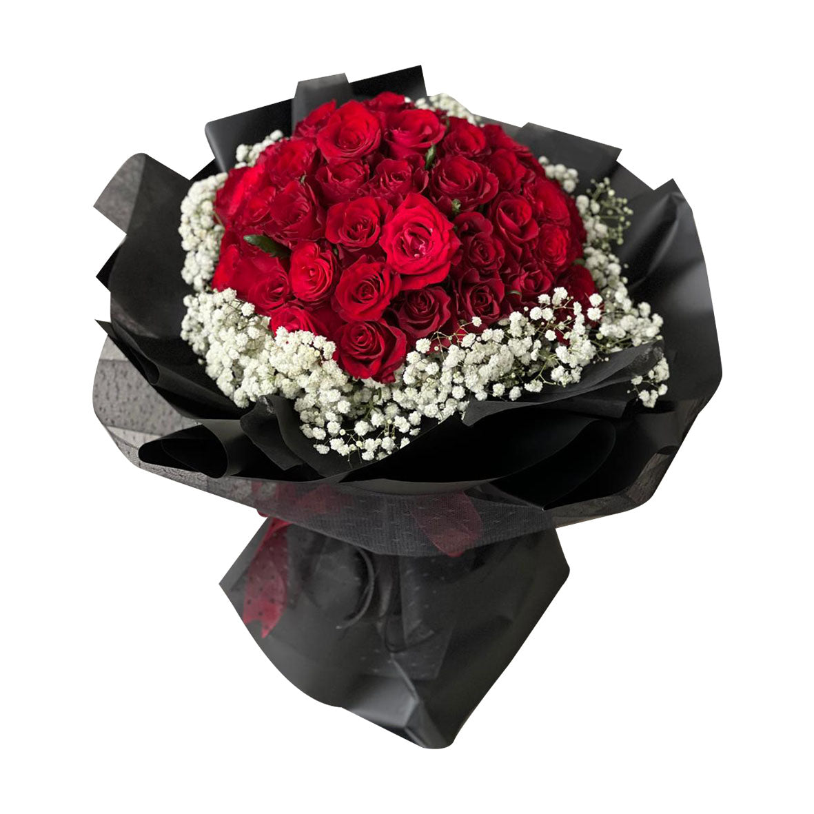 Royal Ember (Roses, Baby's Breath) | Flower Bouquet