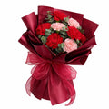 Ruby Poise (Carnations, Eucalyptus) | Fresh Flower Bouquet