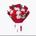 Scarlet Grace (Carnations, Roses, Statice) | Flower Bouquet