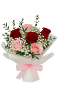 Velvet Petal Poise (Roses, Baby's Breath) | Fresh Flower Bouquet