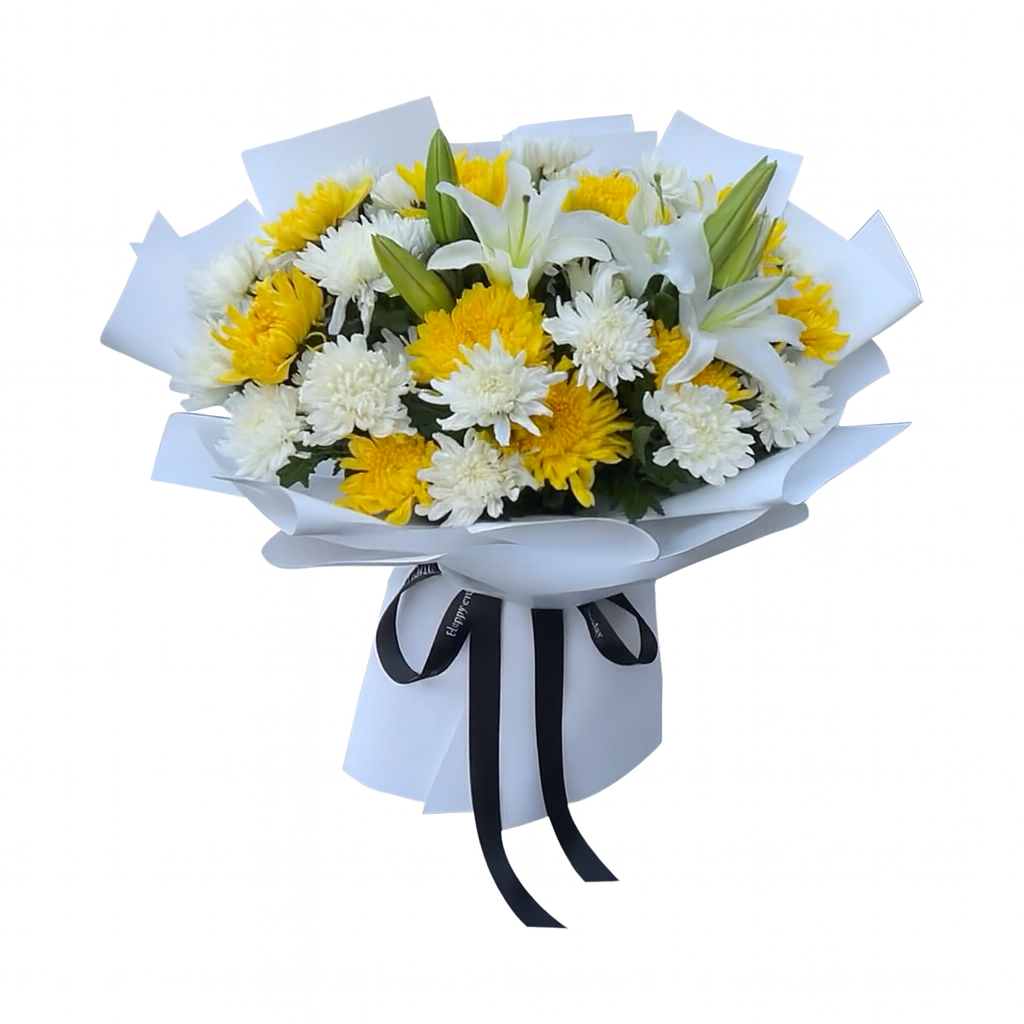 White Haven (Chrysanthemums, Lilies) | Fresh Flower Bouquet