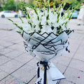 Graceful White Gladiolus Bouquet