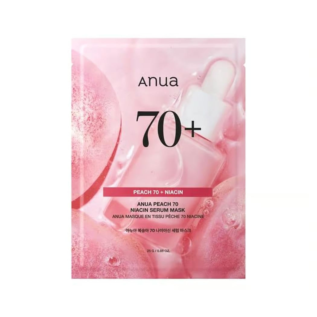 【自营】韩国Anua安宇安 桃子70+烟酸精华面膜 1片入 补水保湿镇净焕白提亮肤色