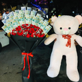 20K Cash with Roses Bouquet & 3 Feet Teddy Bear – Luxury Surprise Gift