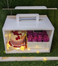 Elegant Acrylic Bag: Cake & Roses for a Special Celebration