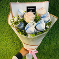 Premium 10K Cash Bouquet with Long-Stem Imported Rose & Baby’s Breath