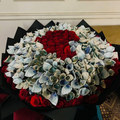Luxury Cash Bouquet – 1 Lac Cash with Red Roses