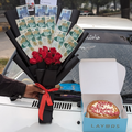 10K Cash Bouquet with Roses & Cake – Perfect Eid Surprise