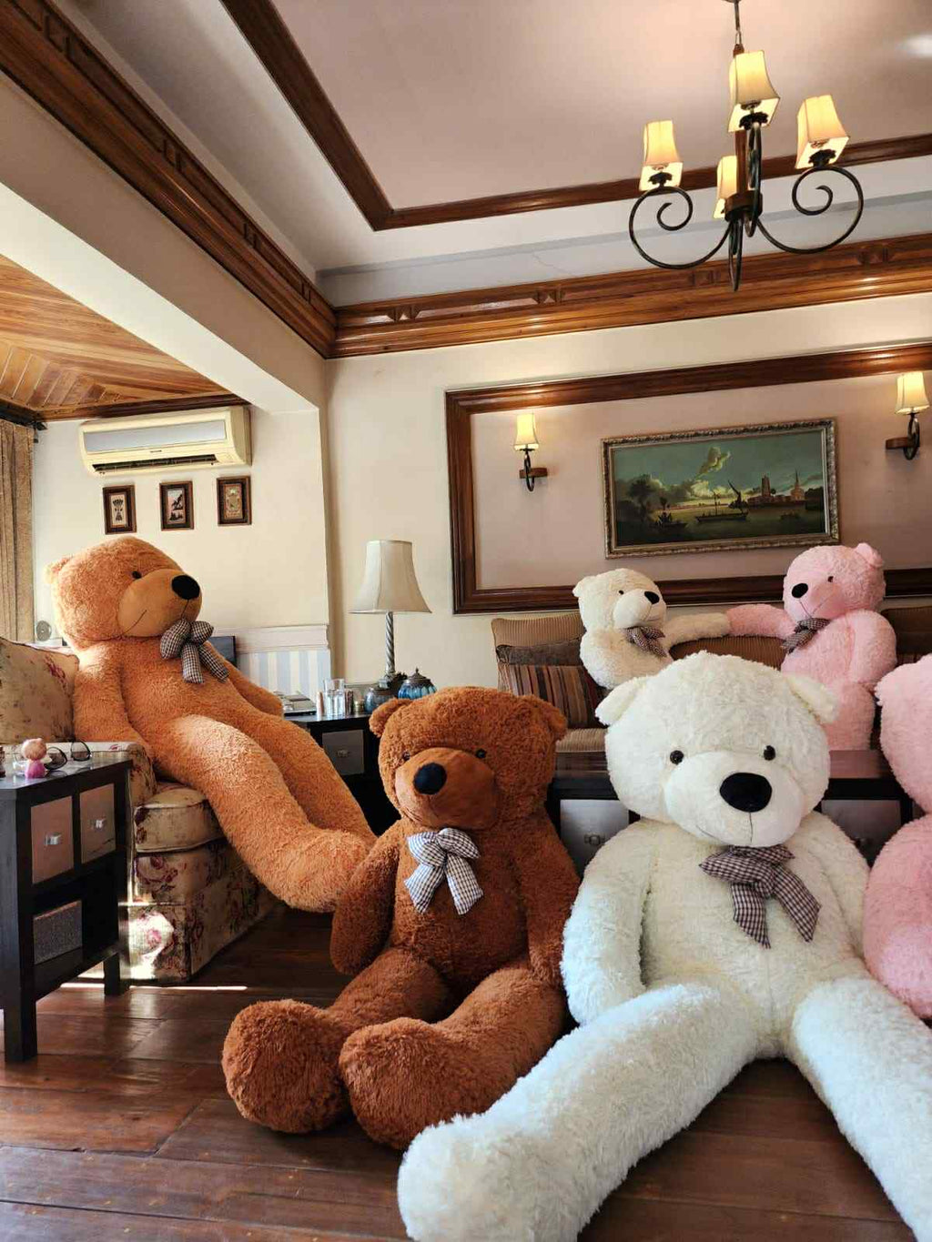 Big Hug Love 🧸 Giant 6 ft Teddy Bears – Red, White, Pink & Brown